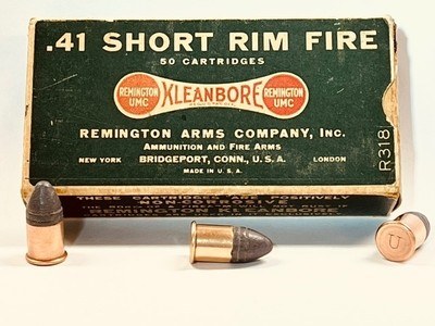 Remington UMC Kleanbore 41 Short Rimfire 50 Round Box Nice! - Image 2 of 8