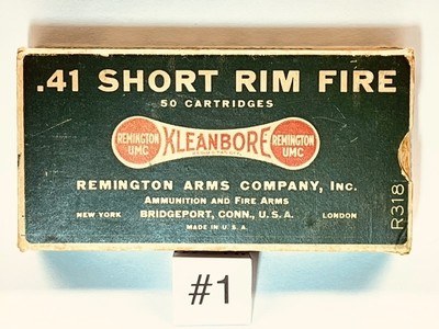 Remington UMC Kleanbore 41 Short Rimfire 50 Round Box Nice! - Image 1 of 8