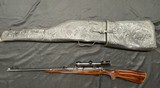 Customer FN Mauser 98 rifle in 30-06 hand engraved double set triggers