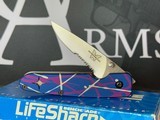 Benchmade 855-02 AL Color Trails Serrated Knife – Rare, Collectible! 2000-2001