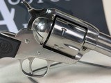 Pair of Custom Stainless 2008 Ruger New Vaqueros with Two Leather Belts & Holsters - 21 of 25