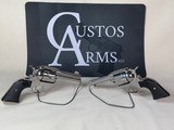 Pair of Custom Stainless 2008 Ruger New Vaqueros with Two Leather Belts & Holsters - 11 of 25