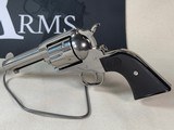 Pair of Custom Stainless 2008 Ruger New Vaqueros with Two Leather Belts & Holsters - 15 of 25