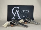 Exceptional Pair: Never Fired 2003 Consecutive Serial Number Ruger Vaquero Revolvers with Custom Double Holster - 8 of 23