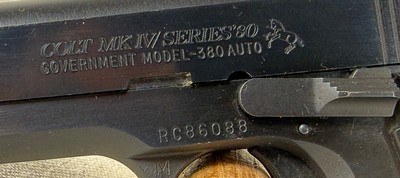 Colt MKIV Series ’80 Government Model (1987) .380 Auto – RC86088 – Very Good (Used) - Image 5 of 7