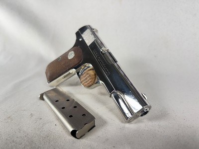 Colt M1908 Pocket Hammerless .380 Auto Nickel (1940–1941) – Very Nice w/ Minor Marks - Image 3 of 17