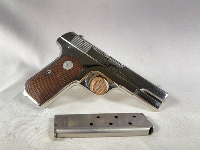 Colt M1908 Pocket Hammerless .380 Auto Nickel (1940–1941) – Very Nice w/ Minor Marks - Image 2 of 17