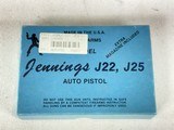 Bryco Arms Jennings J-22 .22 LR Pistol With Box - 2.5