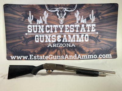 Mossberg 500A 12 Gauge Pump-Action Shotgun - Nickel Plated Marine - Image 1 of 17