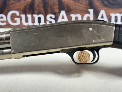 Mossberg 500A 12 Gauge Pump-Action Shotgun - Nickel Plated Marine - Image 15 of 17