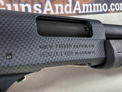 FABARM FP6 12 Gauge Tactical Pump-Action Shotgun - Carbon Fiber Finish w/ Folding Stock - Image 7 of 20