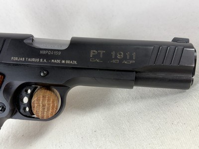 Taurus PT1911 Government Model 1911 – .45 ACP (April 2008) | Like New, Wood Grips - Image 4 of 13
