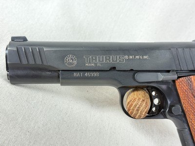 Taurus PT1911 Government Model 1911 – .45 ACP (August 2007) | Like New, Wood Grips - Image 8 of 11