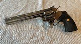 1981 unfired Colt Python E Nickel, electrolysis nickel 8 inch - 1 of 13