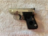 Beretta 950 BS 25 jetfire, nickel, beautiful! In box with manual - 1 of 8