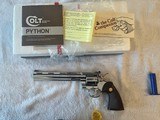 1982 Bright nickel Colt Python Unfired in box - 6 of 14