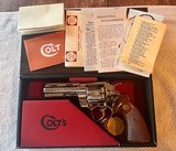 New 1973 Colt Bright Nickel Python in box w/papers, Excellent! - 1 of 13