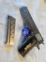 1952 Colt 38 Super custom engraved, Grim Reaper - 3 of 15