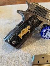 1952 Colt 38 Super custom engraved, Grim Reaper - 7 of 15