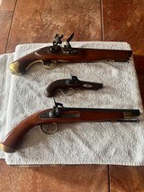 3 Replica Black powder pistols, percussion, flintlock - 1 of 13