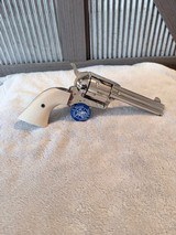 1965 Colt SAA, 45, 4 3/4 barrel, Nickel, Ivory, beautiful! - 2 of 18