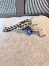 1965 Colt SAA, 45, 4 3/4 barrel, Nickel, Ivory, beautiful! - 6 of 18