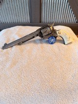Engraved 1957 Colt Single Action 38 special, Ivory grips - 1 of 18