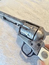 Engraved 1957 Colt Single Action 38 special, Ivory grips - 12 of 18
