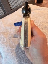 Engraved 1957 Colt Single Action 38 special, Ivory grips - 10 of 18