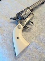 Engraved 1957 Colt Single Action 38 special, Ivory grips - 17 of 18