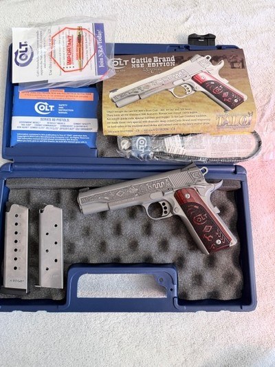Excellent Colt TALO Cattle Brands 45 acp in box - Image 1 of 12