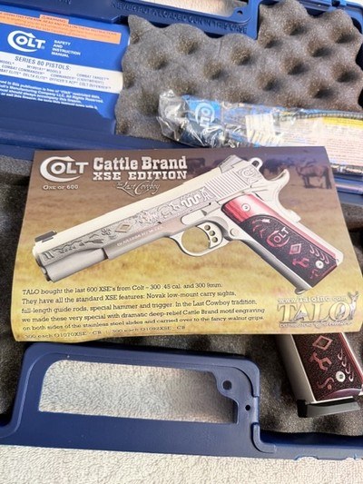 Excellent Colt TALO Cattle Brands 45 acp in box - Image 12 of 12