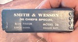 1964 S&W model 36 no dash in box flat latch - 3 of 13