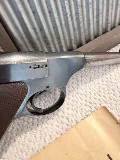 1937 Colt Woodsman in box, papers, 2 tone mag - Image 7 of 17