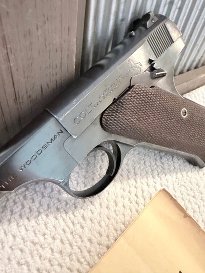 1937 Colt Woodsman in box, papers, 2 tone mag - Image 10 of 17