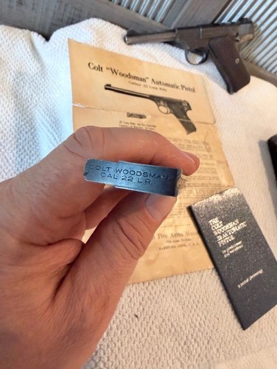 1937 Colt Woodsman in box, papers, 2 tone mag - Image 14 of 17