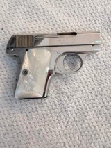 1923 Colt 1908 25acp, nickel, mother of pearl - 2 of 10