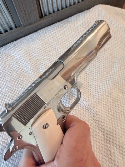 1943 Remington Rand, nickeled, original parts, nice! - Image 6 of 11