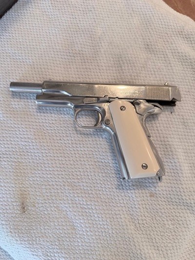 1943 Remington Rand, nickeled, original parts, nice! - Image 11 of 11
