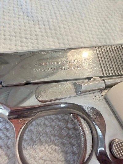 1943 Remington Rand, nickeled, original parts, nice! - Image 9 of 11