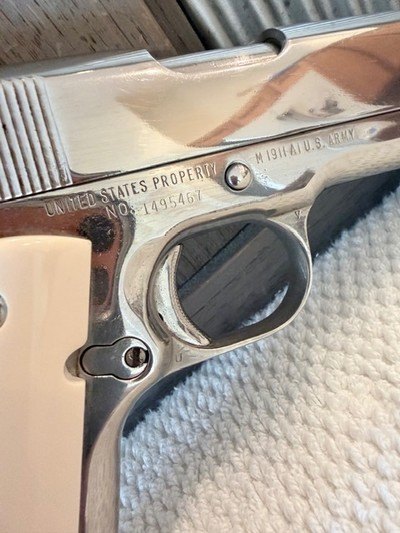 1943 Remington Rand, nickeled, original parts, nice! - Image 3 of 11
