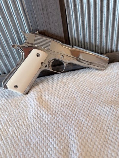 1943 Remington Rand, nickeled, original parts, nice! - Image 2 of 11