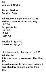 1915 Winchester 1885 CC Johnson custom 225 Winchester - Image 19 of 20