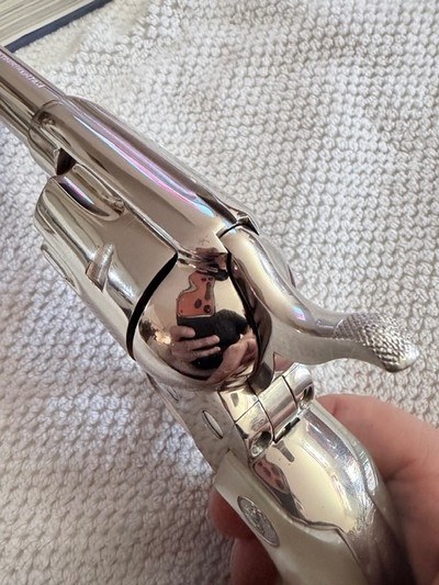1963 Nickel Colt SAA 2nd Gen, 357 Mag, 4 3/4 inch - Image 10 of 15