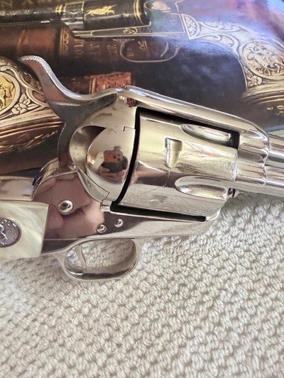 1963 Nickel Colt SAA 2nd Gen, 357 Mag, 4 3/4 inch - Image 6 of 15