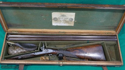 George Gibbs English Cased Percussion Shotgun