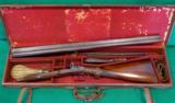 English Double Barrel Percussion Shotgun - 1 of 7