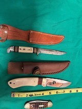 Western buck browning CRKT bone handle customs - 3 of 13