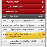 Caesar Guerini Magnus Limited Sporting 20ga/28ga 32