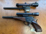 Thompson Center Contender RARE 2-barrel prototype .22/44 Herrett .30/44 Herrett w/Lobo Scopes